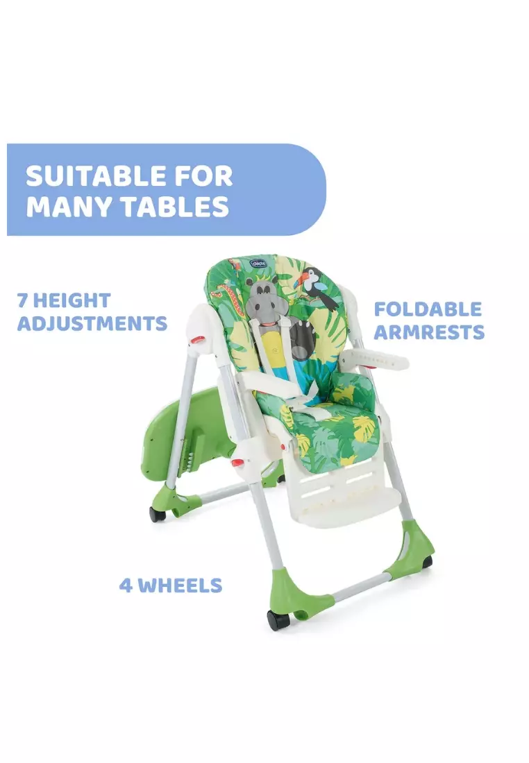 Chicco polly easy best sale 4 wheels highchair romantic