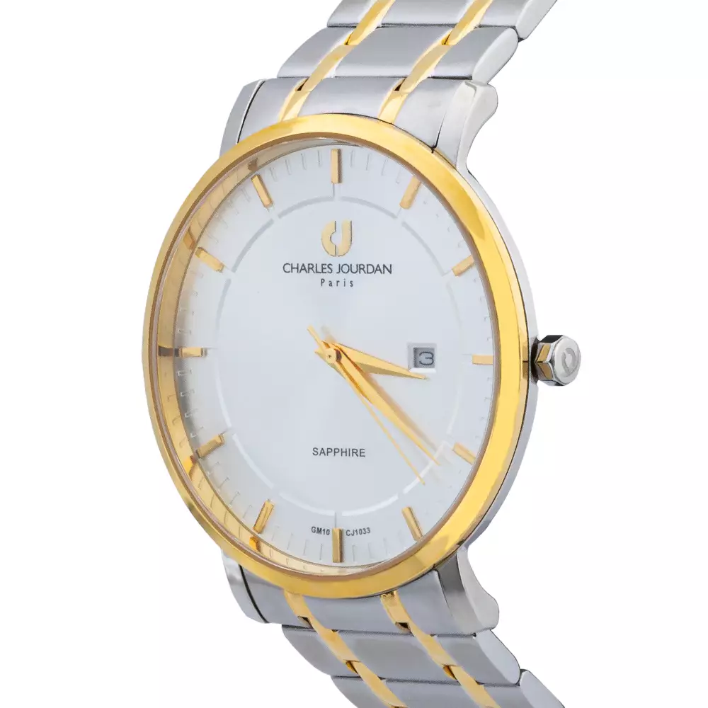 Charles Jourdan CJ1033-1112 - Jam Tangan Pria Silver Gold