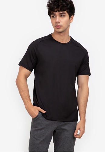ZALORA ACTIVE black Active Short Sleeve T-Shirt A5342AADF75EF4GS_1