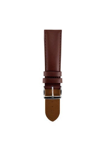 Aries Gold brown ARIES GOLD PECAN BROWN AG-L0020-20 LEATHER STRAP A254BAC4593742GS_1