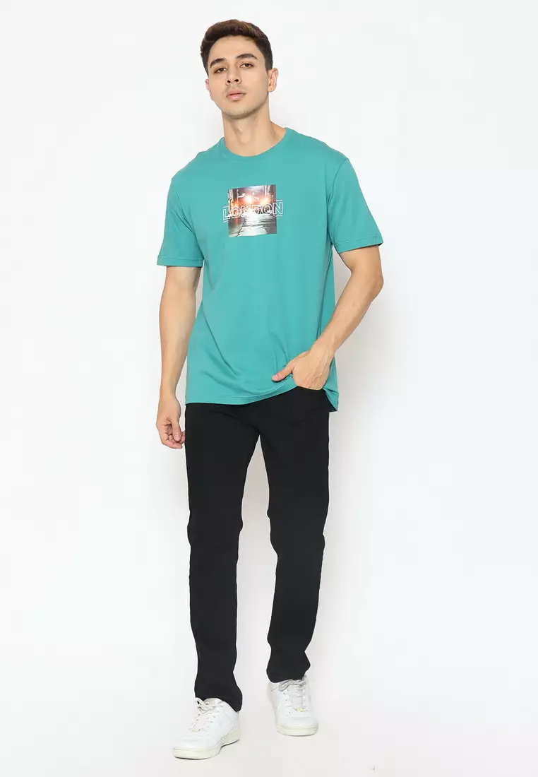 POLICE T-Shirt Cotton Combed Sablon Raster Pria 2073280461