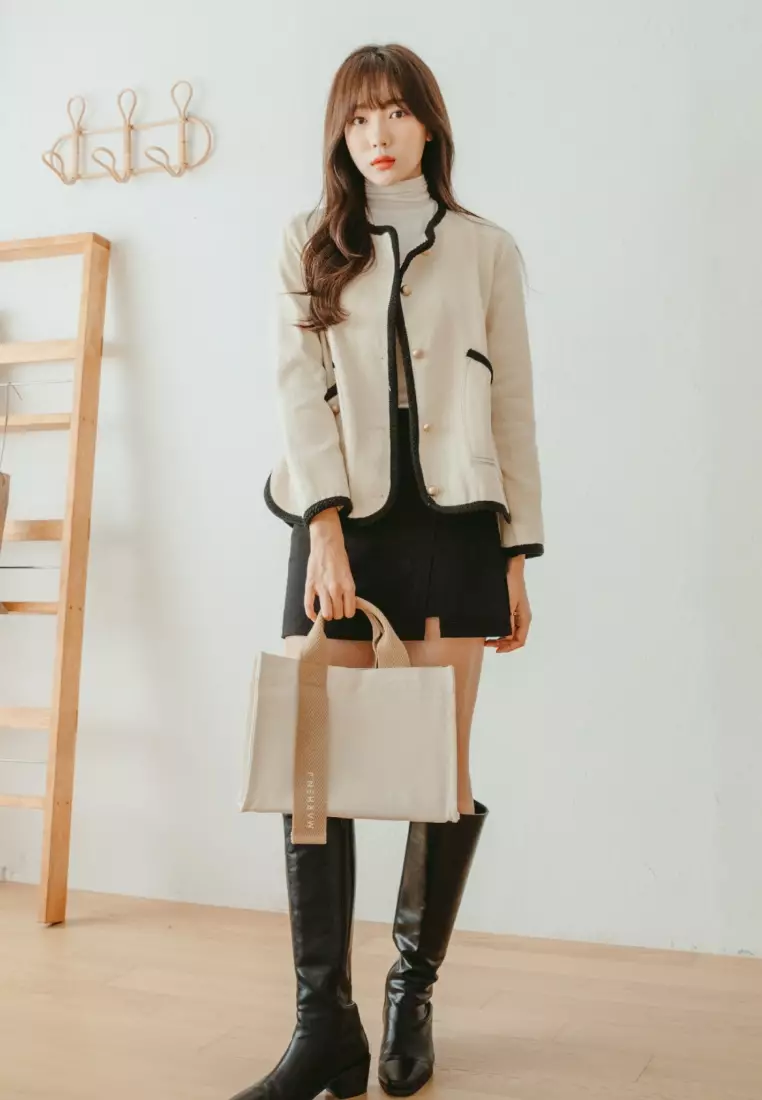 RICO Canvas Crossbody Bag Neutral