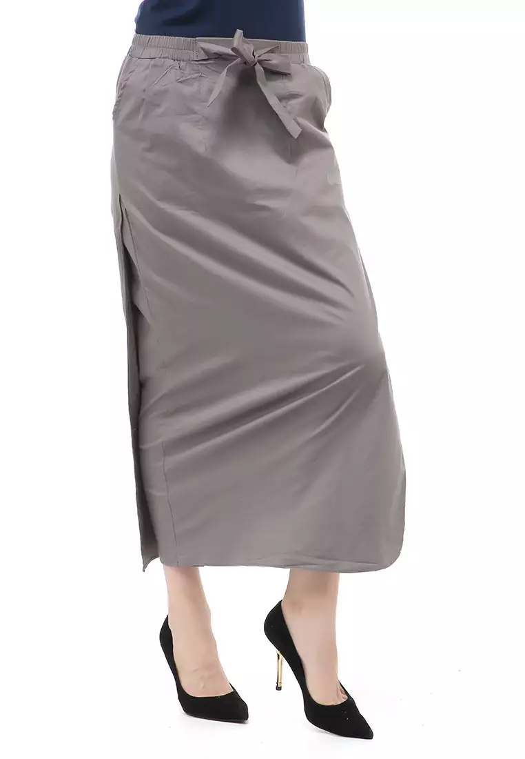 Patricia Rok Celana Muslimah Katun Jumbo XL Premium Quality - Grey