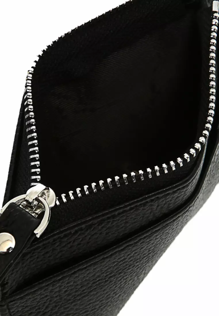 Zrek Wallet Dompet Kartu Unisex ID Card Holder Slim Casual Design Material Leather Kulit ORIGINAL - Black