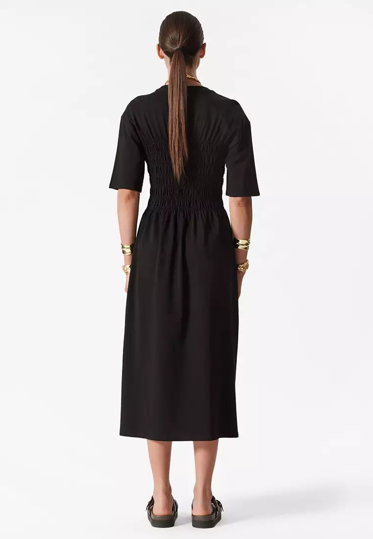 Smocked Midi Dress