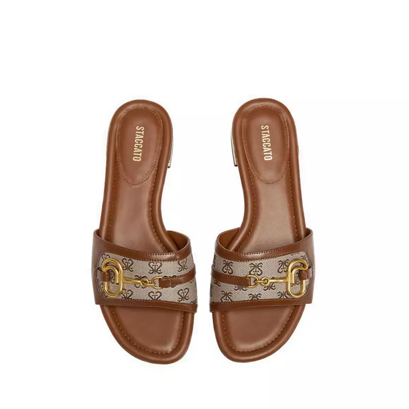 Staccato EDU25-CEF Women's Flat Sandals - Coffee