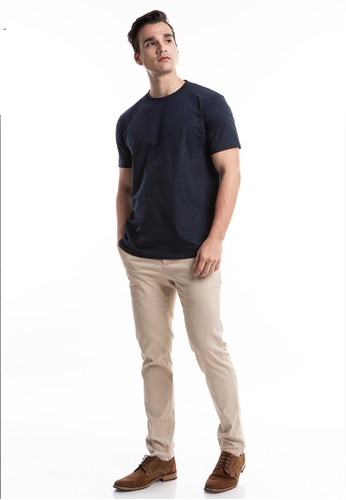 Jual MANLY MANLY Kaos Polos Ammar Navy Blue Original