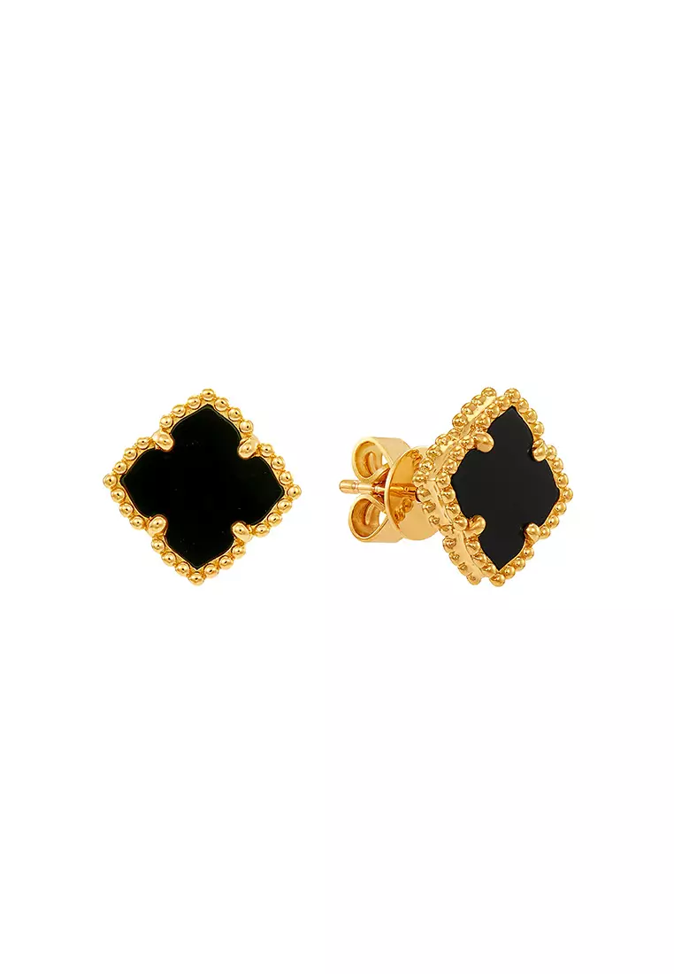 HABIB Onyx Earrings in 750/18K Yellow Gold 457800125(YG)-ONYX
