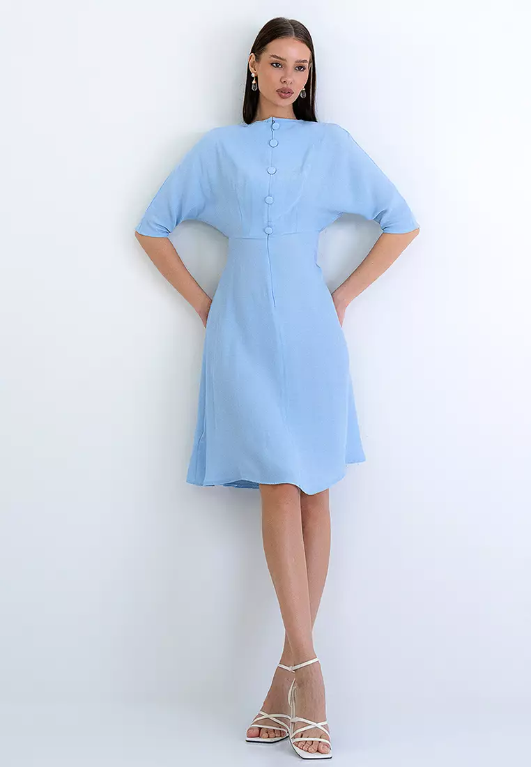 Boat Neck Midi Summer Dress