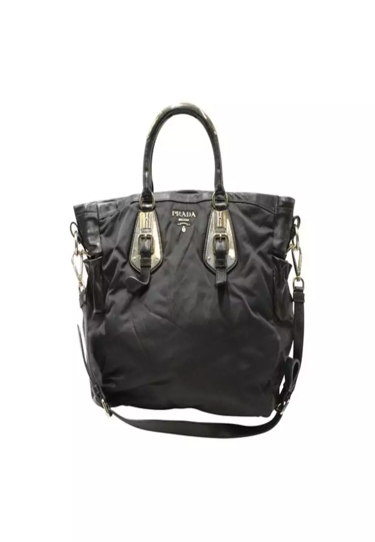 Pre Loved PRADA Nylon and Leather Two Way Bag