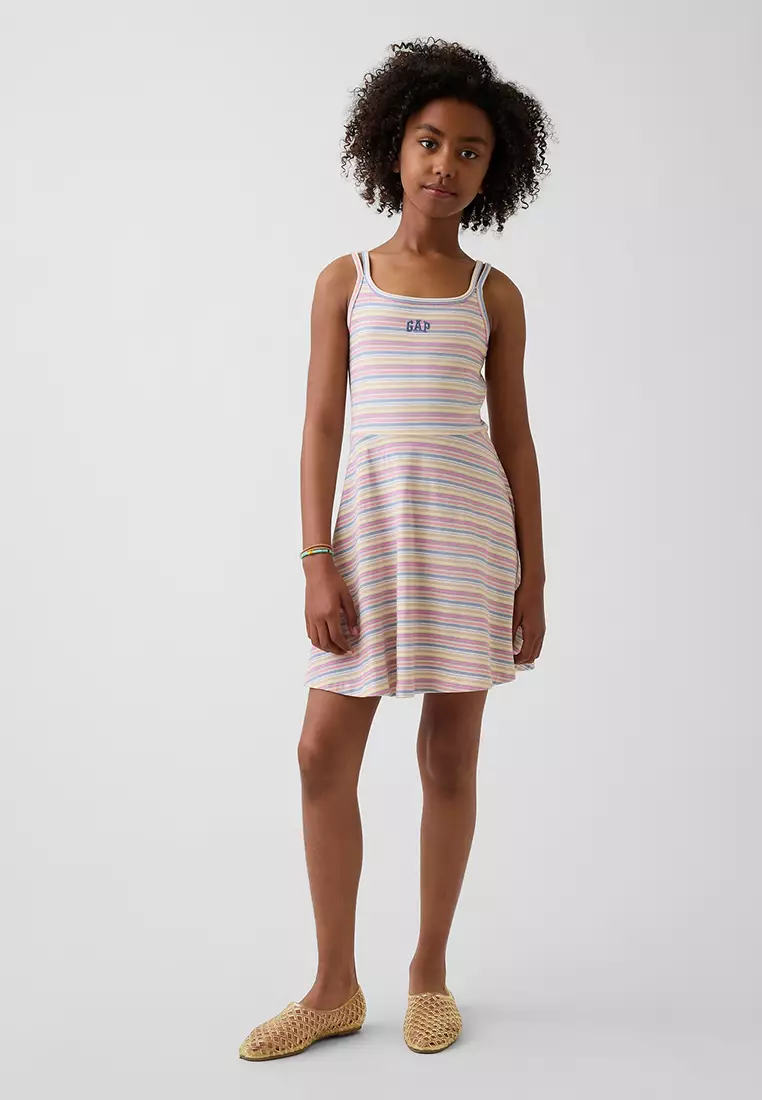ruffle t shirt dress Striped Button Up Shirt Dress with Ruffle Hem