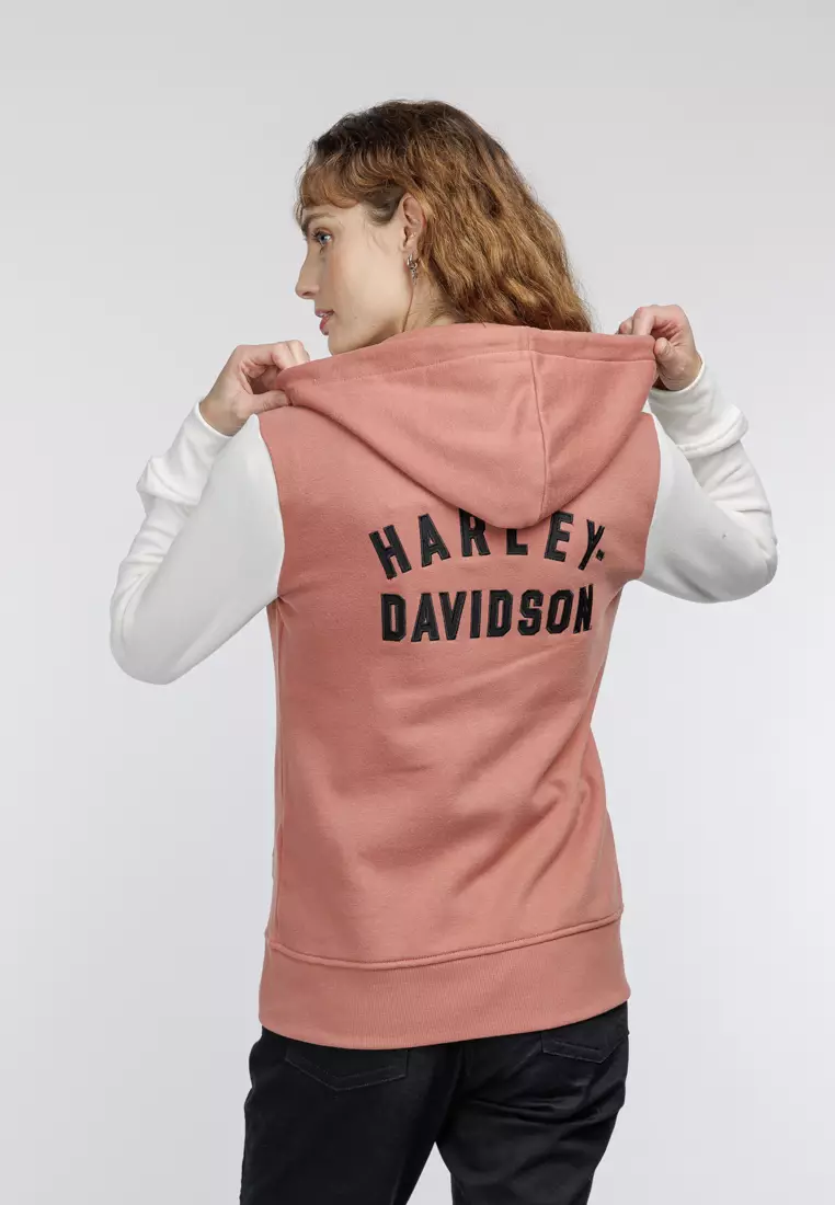 Harley davidson pink hoodie on sale