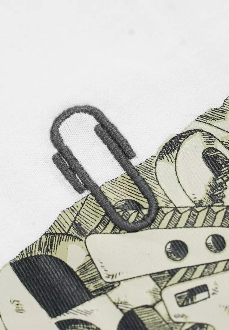 3Second Men's T-Shirt Short Sleeve Regular Fit Cotton Clips C090326