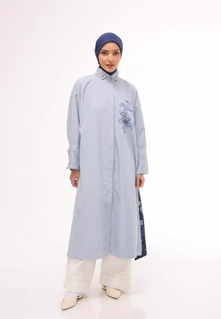 Ria Miranda Ash Blue Arlet Tunic
