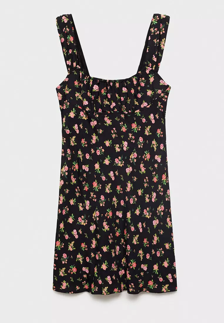 Short Dress With Ruched Neckline