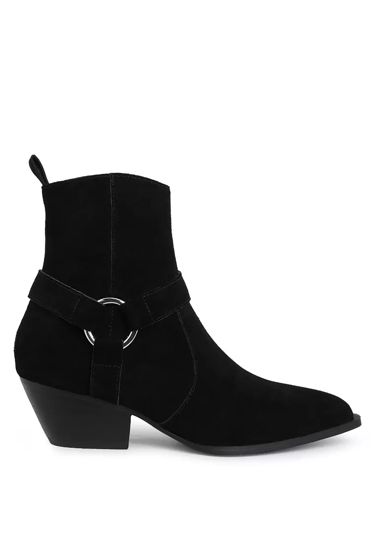 Discount on Rag & CO.  shoes - SKU: Harness Detail Ankle Boots in Black