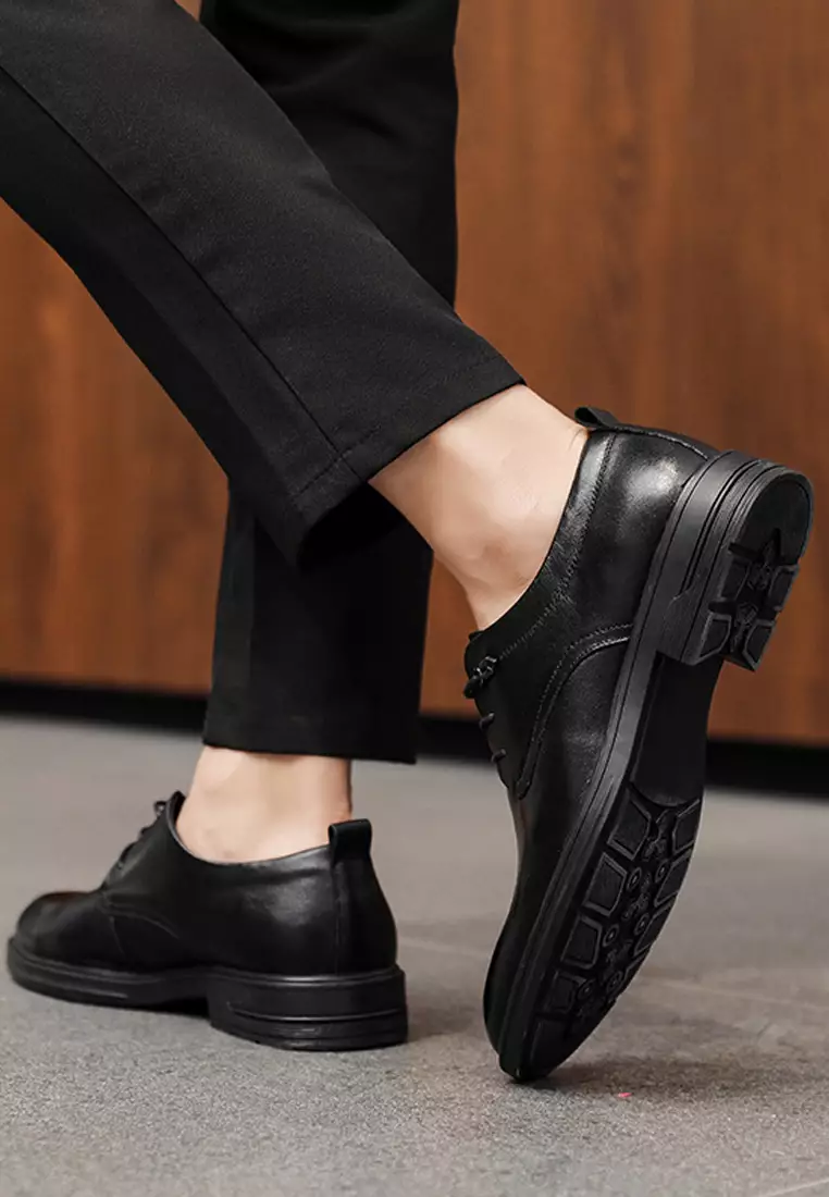 商務頭層牛皮德比鞋 MK8348-1