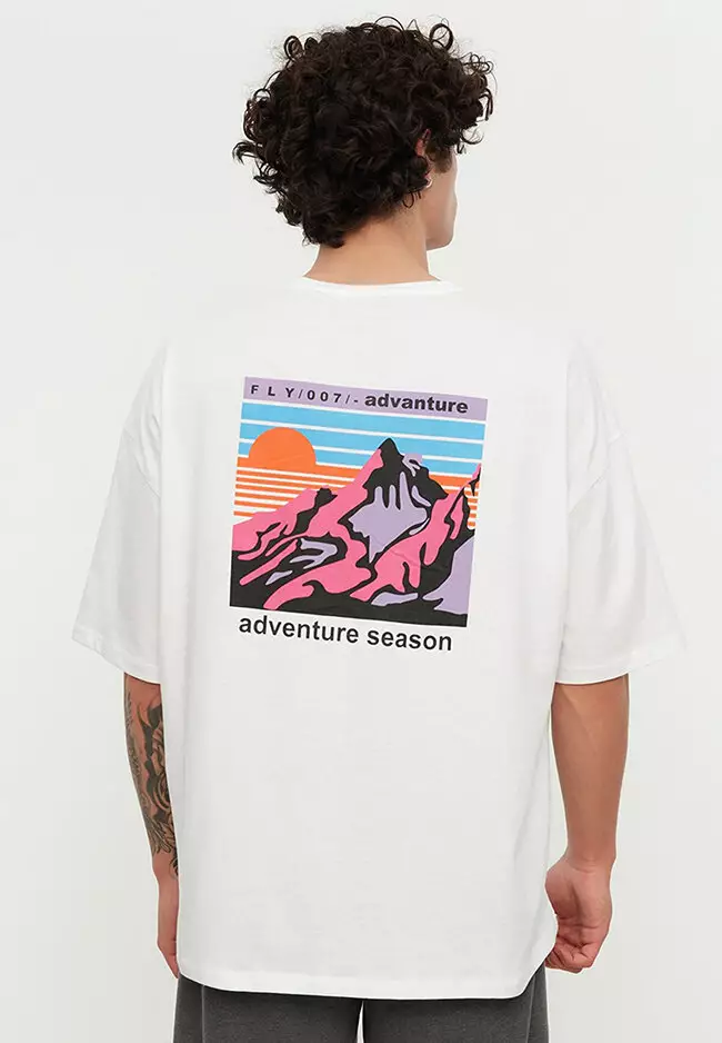Buy Trendyol Graphic Oversized TShirt Online ZALORA Malaysia