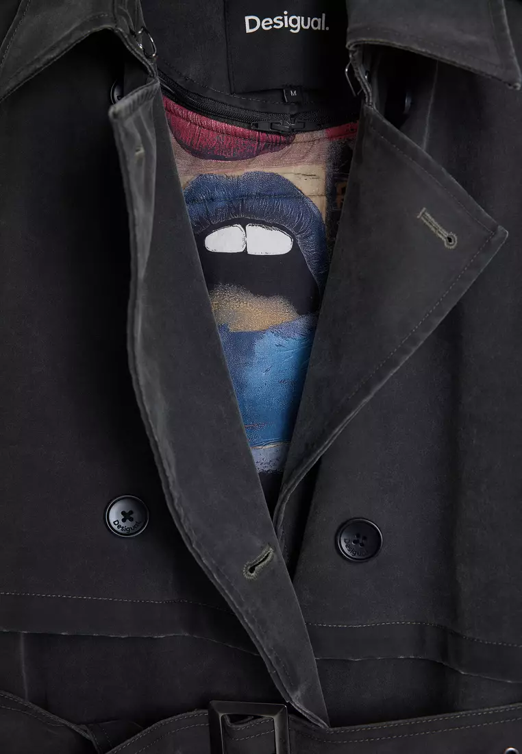 TRENCH COAT LEATHER EFFECT