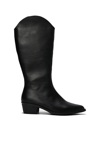 Twenty Eight Shoes black Faux Leather Riding Boots YLT718-1 257F8SHACBECF5GS_1