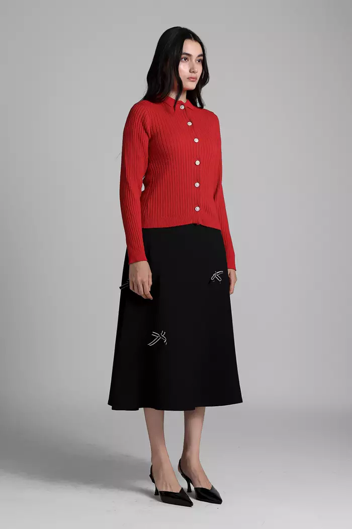 COTTONINK Studio - Atasan Rajut Knit Wanita Red Avenue #HolidayCollection