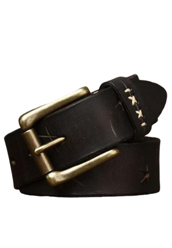 Twenty Eight Shoes black Handmade Vintage Full Grain Leather Belt CP346 0D69AACD5EFE04GS_1