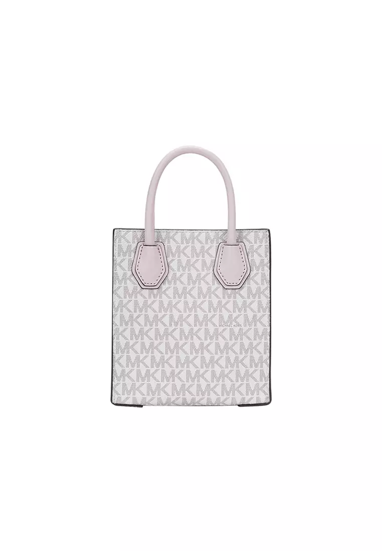 Mercer Extra-Small Logo and Leather Crossbody Bag In Powder Blush Multi 35T1GM9C0I