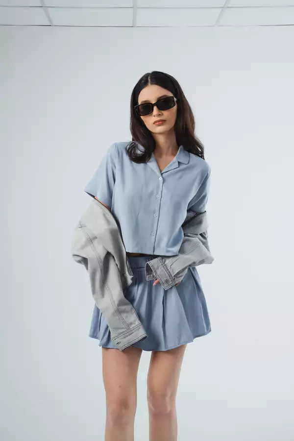 FACILITY - Rok Mini Pleats Jill - Skyway Blue