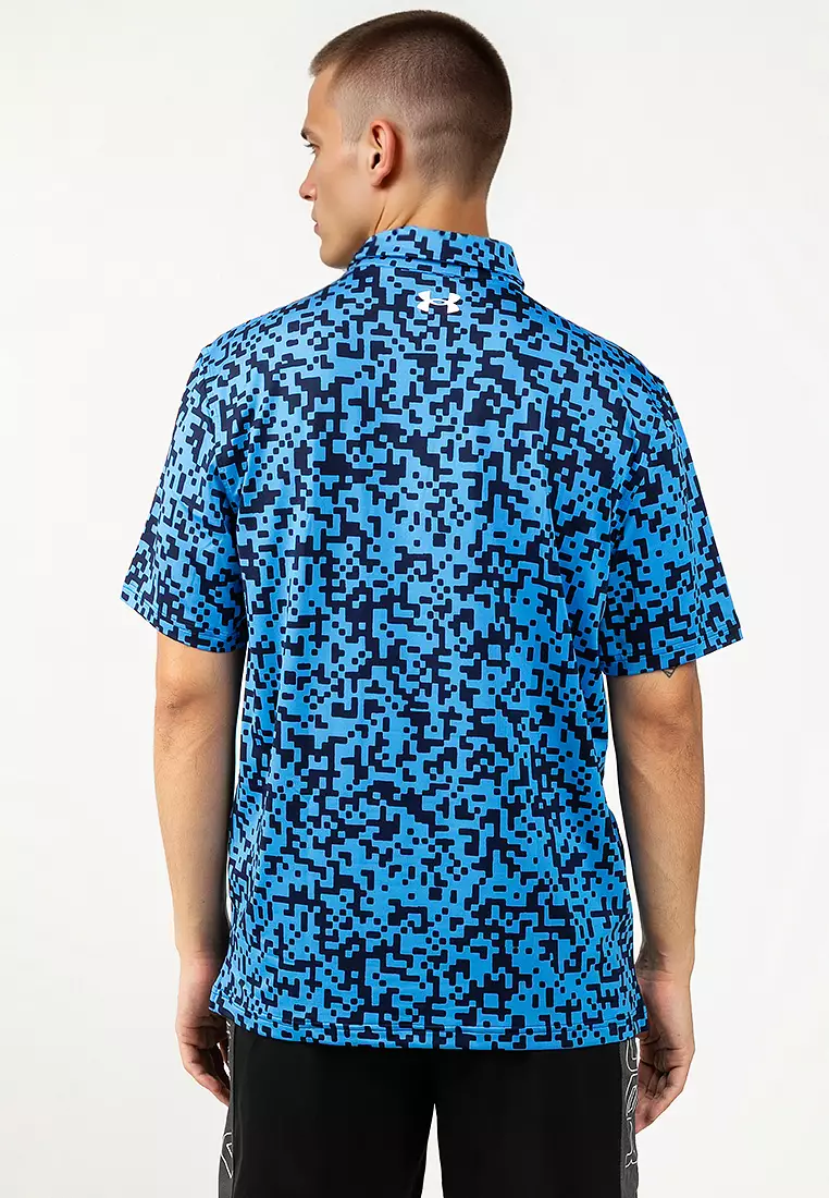 Men's Tee To Green Printed Polo Shirt