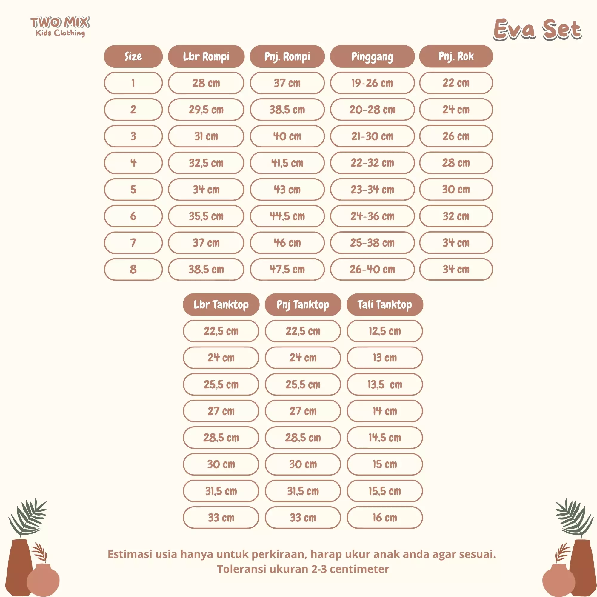 Two Mix - Eva Set Setelan baju Celana anak perempuan 1-8 tahun 4418 Warna Purple