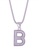 SHANTAL JEWELRY grey and white and silver Cubic Zirconia Silver Alphabet Letter 'B' Necklace SH814AC10MIJSG_1