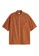 H&M orange Oversized Fit Short-Sleeved Oxford Shirt 36E19AA14E1DBEGS_5