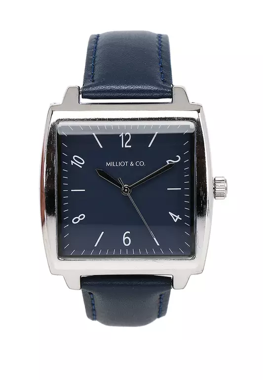 Sean Silver Leather  Watch