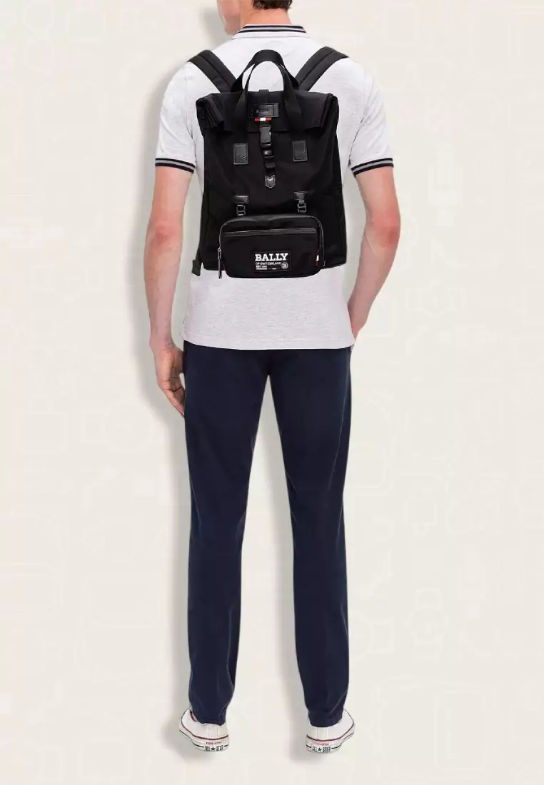 BALLY ON THE GO FLAT BACKPACK ブラック リュック Jual BALLY Bally On The Go Flat Backpack Black Original 2026