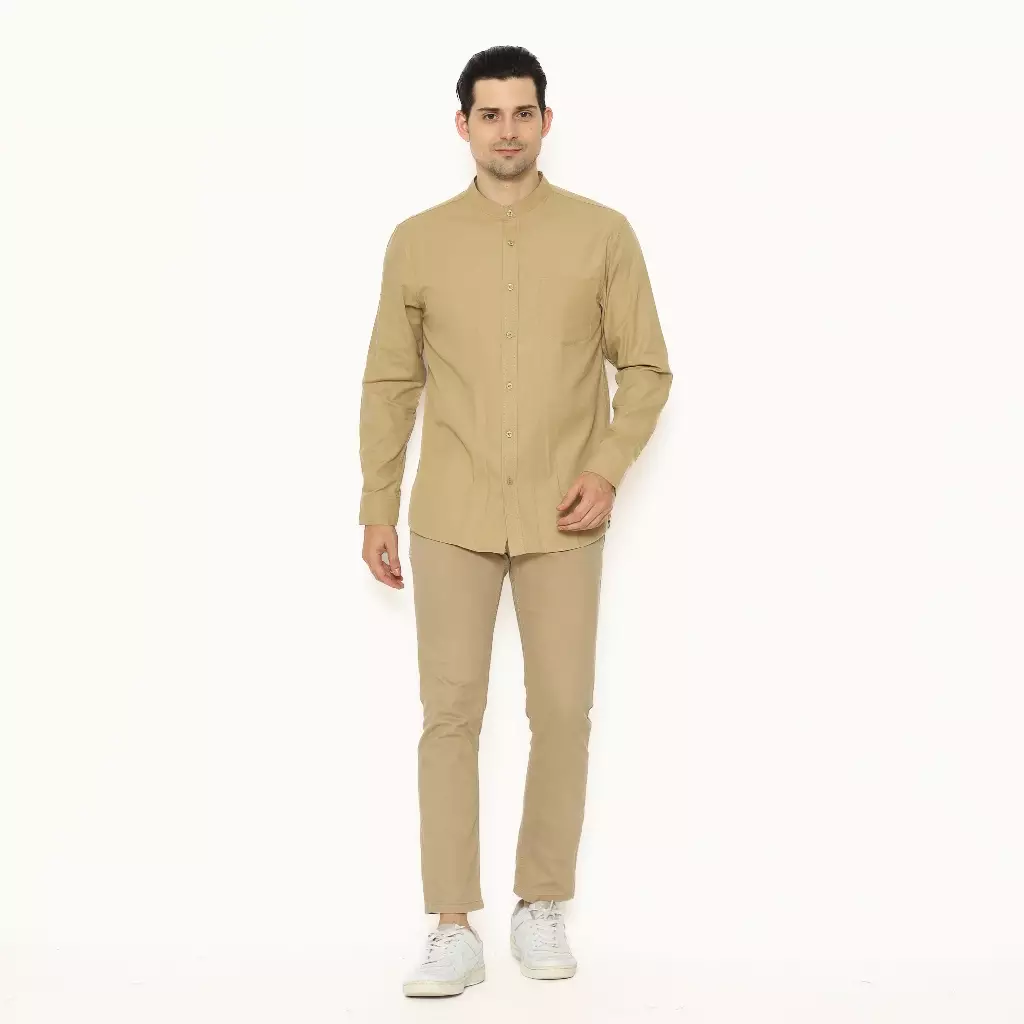 AMK Kemeja Pria Lengan Panjang SHG NOBI L/S Khaki