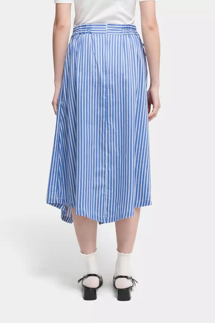 COTTONINK X Artkea - Bawahan Rok Wanita Navy Midi Halliday