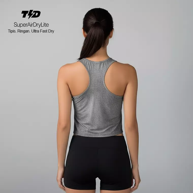 TdActive Tank Top Running Kalcer "light grey grunge" Ringan - Tipis - Cepat Kering LSE61