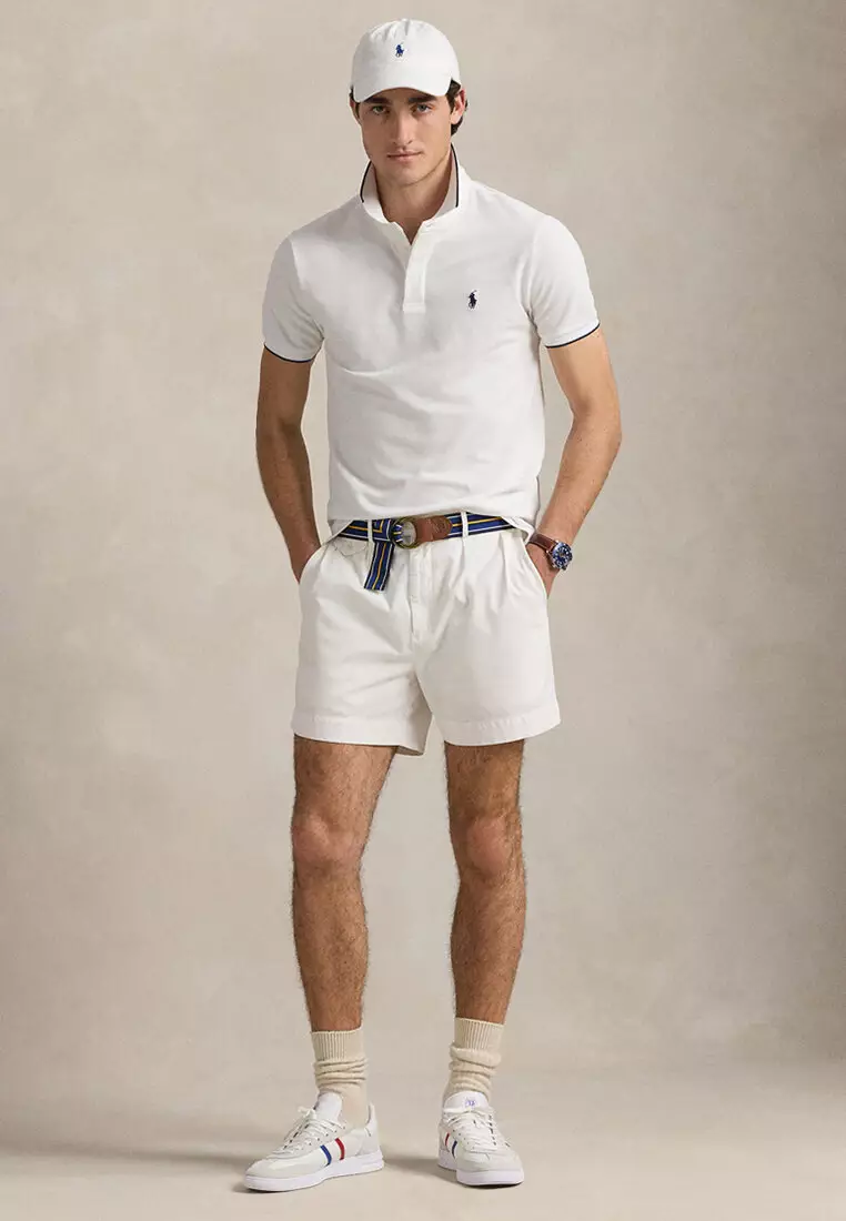 Custom Slim Fit Stretch Oxford Mesh Short Sleeve Polo Shirt