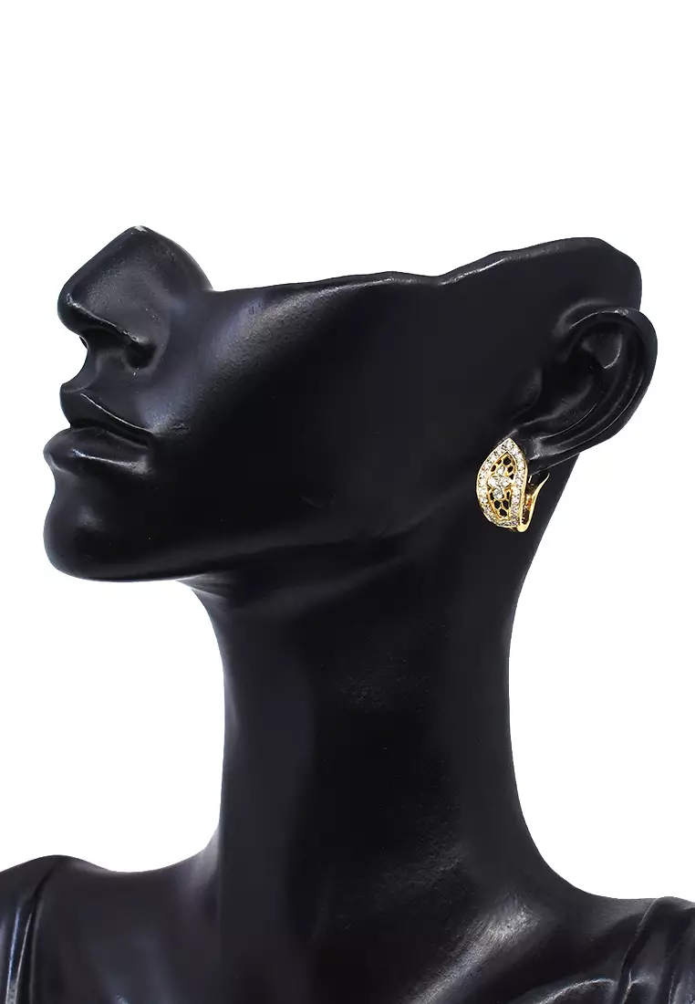 18K Yellow Gold Earrings with Diamonds