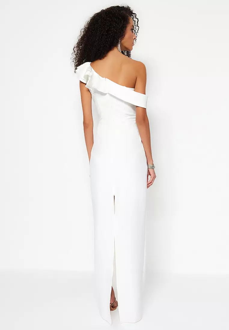 White maxi evening on sale dress