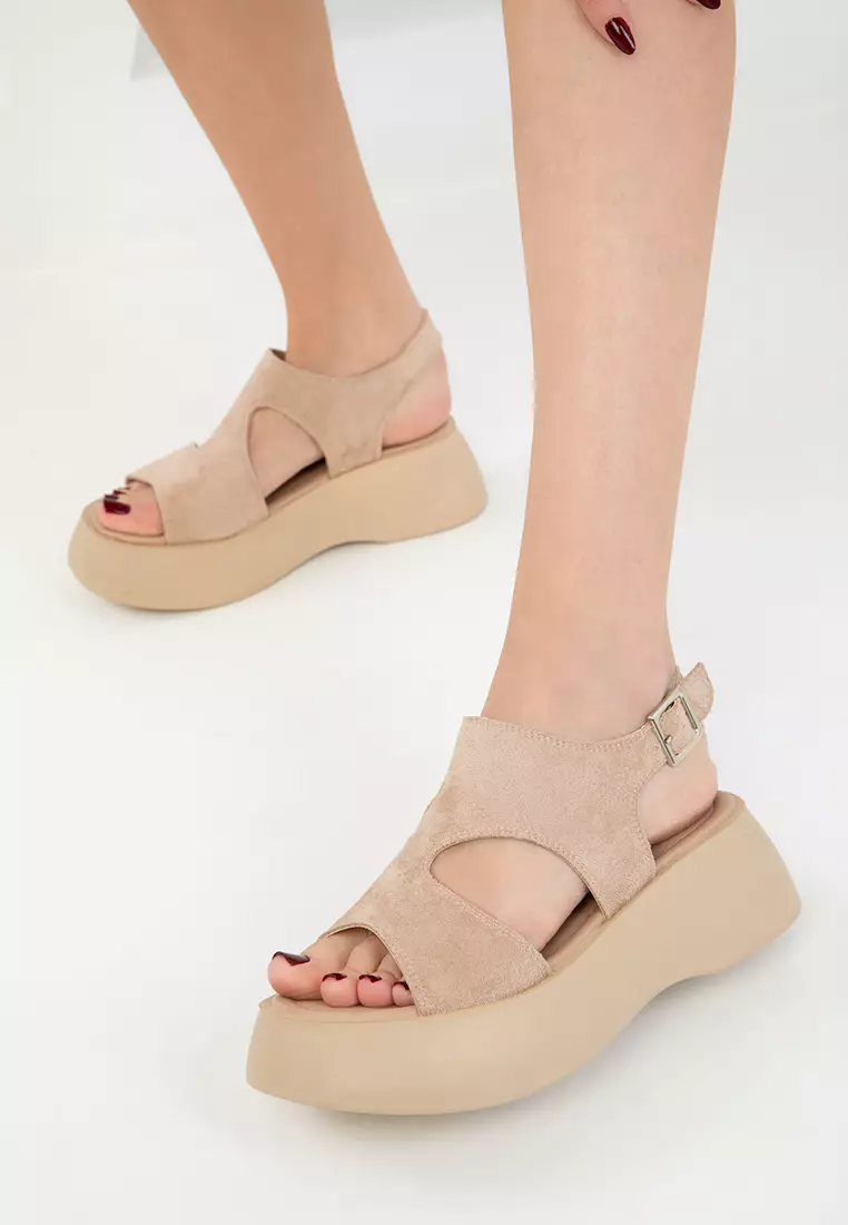 Suede Women's Sandals - Skin 18983