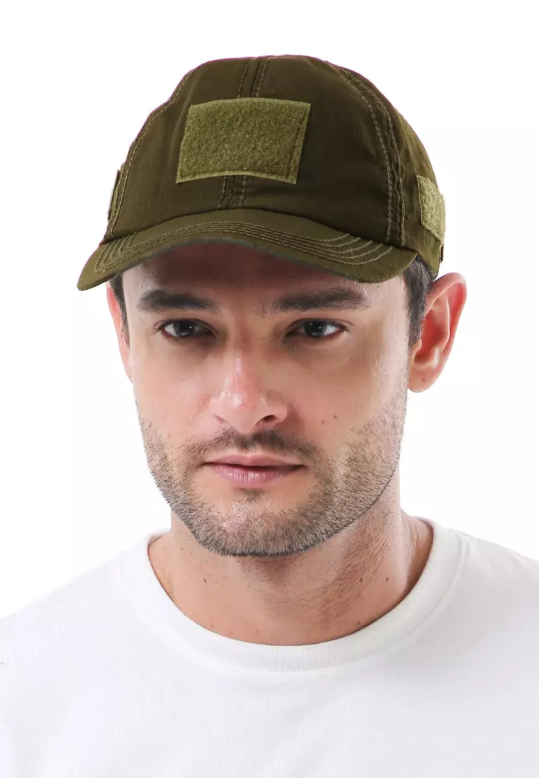 Jahari Topi Baseball Polos Unisex Pengait Velcro Material Cotton ORIGINAL - Army