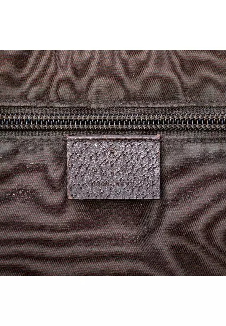 Pre-Loved Gucci Gg Canvas Web Flap Messenger Bag