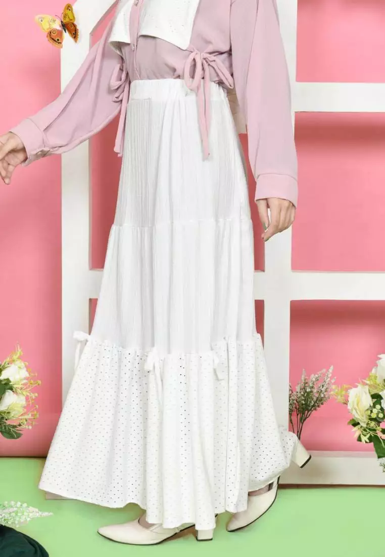 Pita Ruffle Skirt - White M18801 R79S5