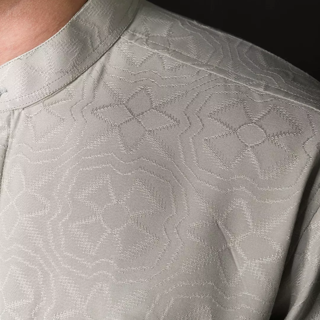 Casella Baju Koko Pria Lengan Panjang Motif Elegan | Baju Koko Yusuf 9995 Khaki