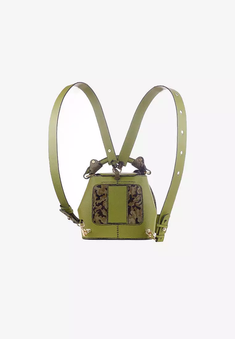 Buy CSHEON Monster 3-Way Multipurpose Bucket Backpack Bag in Green