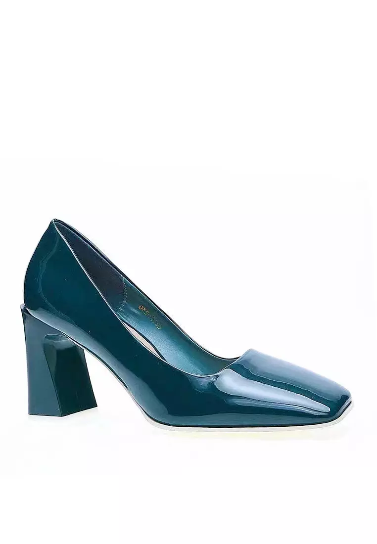 Discount on Twenty Eight Shoes  shoes - SKU: VANSA Simple Shinny Square Pointed High Heel Pumps VSW-H5635353