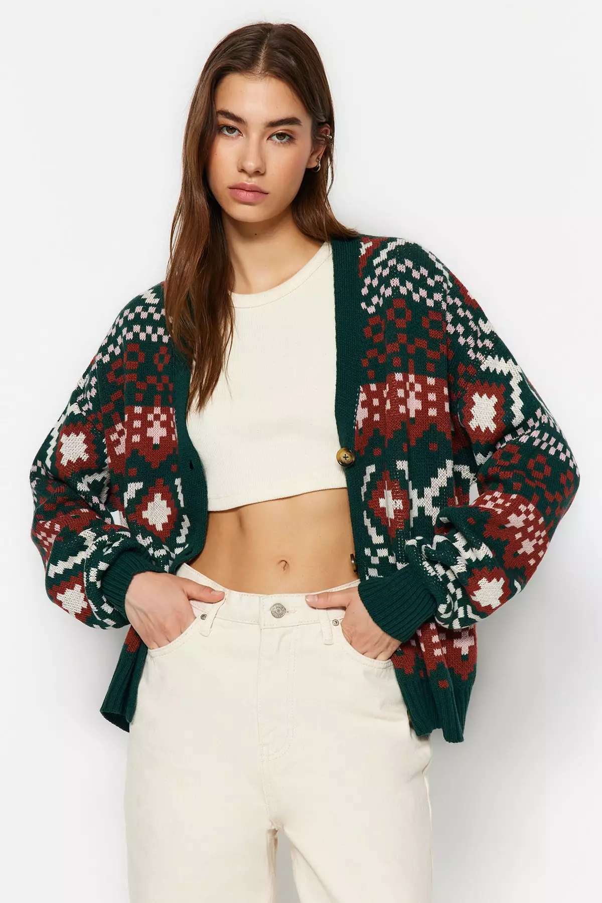 Geometric Knit Cardigan