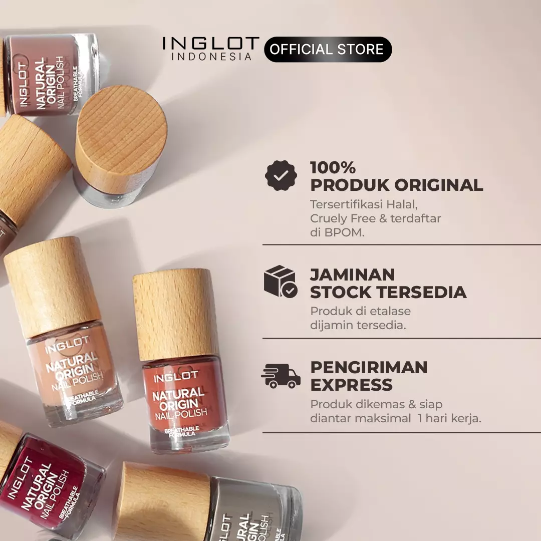 INGLOT NATURAL ORIGIN NAIL POLISH TIMELESS RED 009