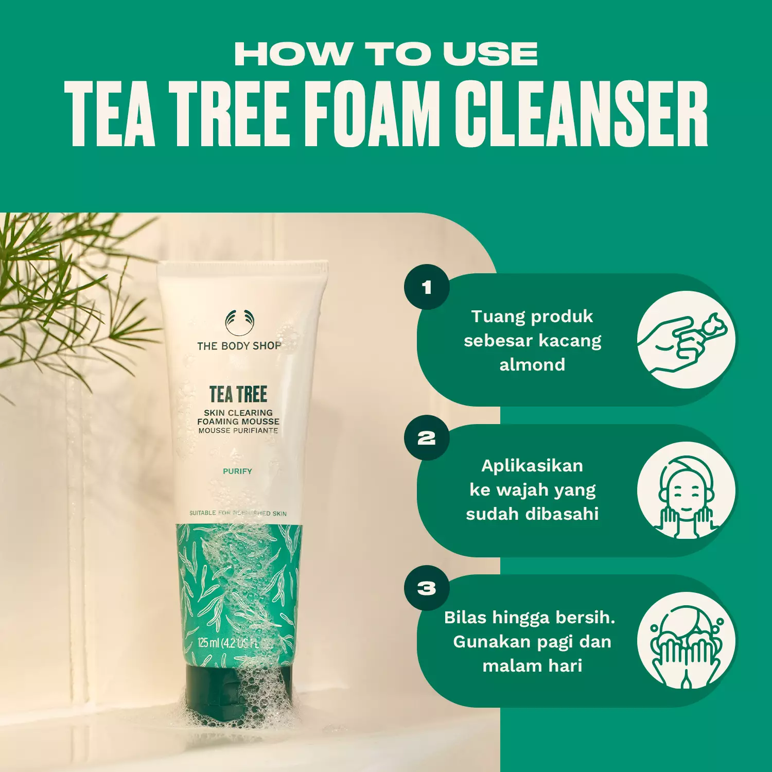 Tea Tree Skin Clearing Foaming Cleanser Face Wash 125ml
